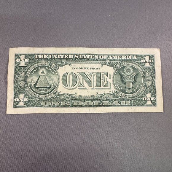 Fancy Serial Number 2 Doubles 6 Digit Broken Ladder One Dollar Bill B46557789C - Picture 3 of 3